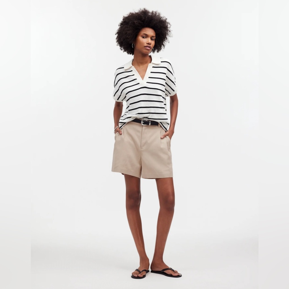 NWT Madewell sz 10 Harlow Khaki Short in Drapey Twill